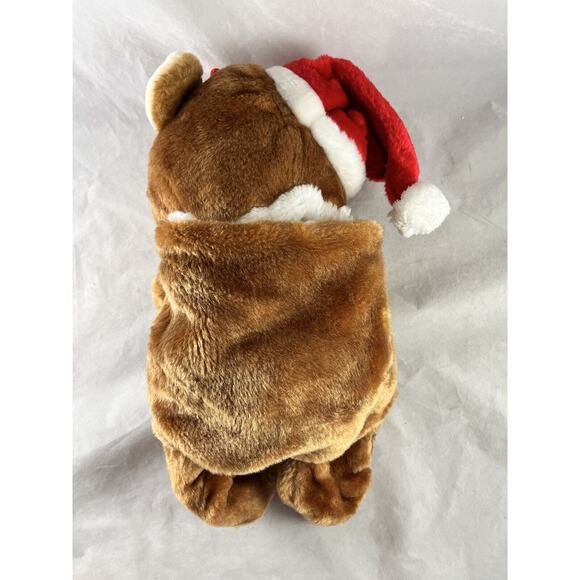 Plush Bear Christmas Stocking Reversible Pouch Smithy Brand Vintage 1990s - Picture 4 of 8